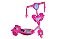 Patinete Infantil 03 Rodas Com Cesta, Musica e Luz Rosa - Imagem 1