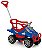 Carrinho Passeio Infantil Empurrador Pedal Bebe Cross Azul - Imagem 7
