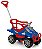 Carrinho Passeio Infantil Empurrador Pedal Bebe Cross Azul - Imagem 1