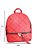 MOCHILA BOLSA FEMINIA VERMELHO BRILHANTE EM PU CHENSON - Imagem 3