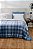 Coberdrom Dupla Face Com Sherpa Estampado Queen 2,20mx2,40m Xadrez Azul - Imagem 1