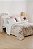 Coberdrom Dupla Face Com Sherpa Liso Queen 2,40mx2,60m Floral Bege - Imagem 1