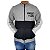 Jaqueta De Moletom Com Ziper Adulto Cinza E Preto Yellowl GG - Imagem 1