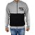 Jaqueta De Moletom Com Ziper Adulto Cinza E Preto Yellowl P - Imagem 1