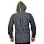 Jaqueta De Moletom Com Ziper Adulto Preto Mescla Yellowl M - Imagem 3