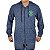Jaqueta De Moletom Com Ziper Adulto Azul Mescla Yellowl G - Imagem 4