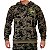 Blusa De Moletom Adulto Camuflada Verde Yellowl G - Imagem 1