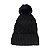 Touca Feminina Forrada Com pompom Gorro de inverno Preto - Imagem 1