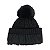 Touca Feminina Forrada Com pompom Gorro de inverno Preto - Imagem 2