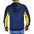 Jaqueta De Moletom Com Ziper Adulto Azul e Amarelo Yellowl M - Imagem 3