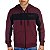 Jaqueta De Moletom Com Ziper Adulto Bordo e Preto Yellowl M - Imagem 1