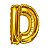 BALAO METALICO 40CM LETRA D DOURADO NEOTRENTINA - Imagem 1