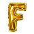 BALÃO METALICO 40CM LETRA F DOURADO NEOTRENTINA - Imagem 1