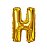 BALÃO METALICO 40CM LETRA H DOURADO NEOTRENTINA - Imagem 1