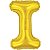 Balão Metalico 40CM Letra I Dourado Neotrentina - Imagem 1