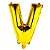 BALAO METALICO 40CM LETRA V DOURADO NEOTRENTINA - Imagem 1