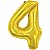 BALAO METALICO 40CM NUMERO 4 DOURADO NEOTRENTINA - Imagem 1