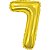 BALÃO METALICO 40CM NUMERO 7 DOURADO NEOTRENTINA - Imagem 1