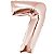 BALÃO METALICO 40CM NUMERO 7 ROSE GOLD NEOTRENTINA - Imagem 1