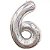 BALÃO METALICO 40CM NUMERO 6 FRUTA COR NEOTRENTINA - Imagem 1