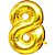 BALÃO METALICO 70CM NUMERO 8 DOURADO NEOTRENTINA - Imagem 1