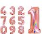 Balão Holografico Numeros 2 Rose Gold 35-40 cm - Imagem 3