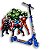 Patinete Infantil De Ferro 3 Rodas Com Luz - Avengers - Imagem 1