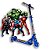 Patinete Infantil De Ferro 3 Rodas Com Luz - Avengers - Imagem 9
