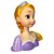 Boneca Princesas Rapunzel Busto 20Cm - Imagem 3