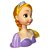 Boneca Princesas Rapunzel Busto 20Cm - Imagem 2