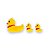 Pato De Borracha Para Banheira Kit Com 3 patinho - Imagem 9