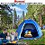 Barraca Camping 4 Lugares Azul 240x240x135cm Sumax - Imagem 10