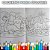 Livro 16 Desenhos para Colorir 2 Pagina com adesivos - Imagem 9