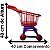 Carrinho Infantil de Compras Grande  La Roedita Cor:Vermelho - Imagem 2