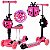 PATINETE INFANTIL 3 RODA 3EM1 JOANINHA CESTO E LUZ Cor:Rosa - Imagem 4