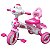 Triciclo infantil com som e luz suporta até 25 kg Cor:Rosa - Imagem 6