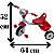 Triciclo Motoca infantil pedal com som e luz  Cor:Vermelho - Imagem 2