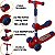 Patinete Infa. 2 Em 1 Com Assento e Luz LED Som Cor:Vermelho - Imagem 8