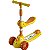 Patinete Inf 2 Em 1 Com Assento e Luz LED Som  Cor:Amarelo - Imagem 1