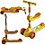 Patinete Inf 2 Em 1 Com Assento e Luz LED Som  Cor:Amarelo - Imagem 2