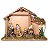PRESEPIO DE NATAL RESINA C/8 PCS DECORADO CASA DE MADEIRA - Imagem 2