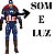 Boneco 30cm articulado com som, led Personag:Capitão America - Imagem 5