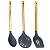 Conjunto de utensílios de Teflon com cabo Madeira 5 Pç Elite - Imagem 3