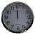 Relogio de Parede Redondo 25cm Elite Imports Cor Prata - Imagem 1