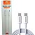 Cabo H'Maston Tipo C para Tipo C 5V-3A 1m Branco H88-4 - Imagem 1