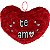 Coração De Pelúcia Bordado Te Amo Vermelho 40cm antialérgico - Imagem 1