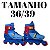 Patins Inline Roller De 4 Rodas Azul Elite Tamanho:36/39 - Imagem 2