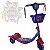 Patinete Infantil 03 Rodas Com Cesta,Som e Luz Patrulha Azul - Imagem 1