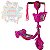 Patinete Infantil 03 Rodas Com Cesta,Som e Luz Patrulha Rosa - Imagem 1