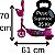 Patinete Infantil 03 Rodas Com Cesta,Som e Luz Patrulha Rosa - Imagem 2